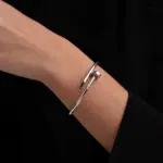 دستبند نقره کارتیه میخ 1202 - Image 2