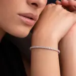 دستبند نقره جواهر 1008-B - Image 2