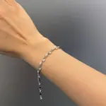 دستبند نقره جواهر دراپ 1009 - Image 2