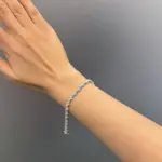 دستبند نقره جواهر 1008-G - Image 2