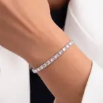 دستبند نقره جواهر 1008-D - Image 2