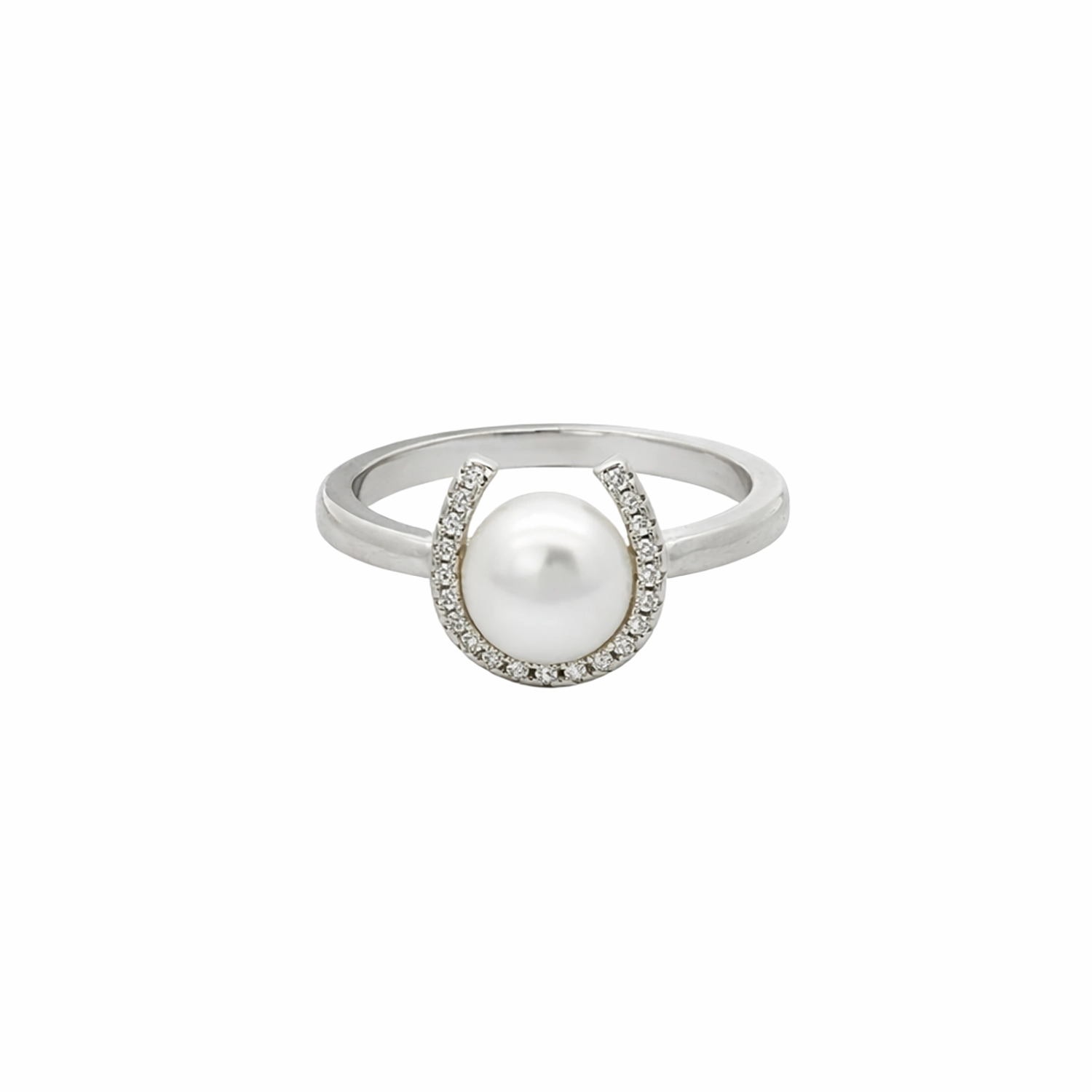 4-ring انگشتر نقره مروارید سدل 1013 - Image 1