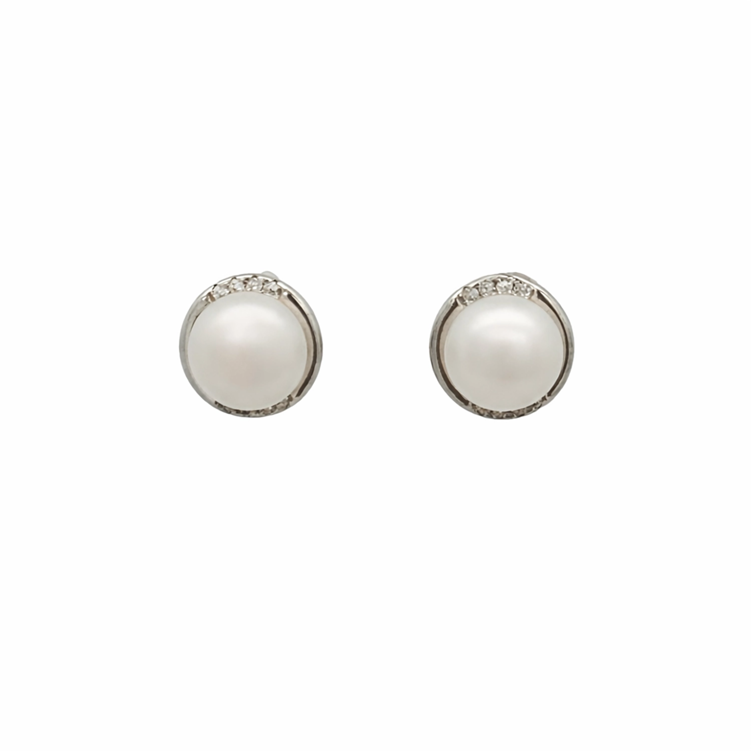 6-earring گوشواره نقره مروارید سه نگین - Image 1