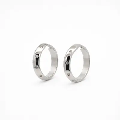گوشواره نقره حلقه m2005-4