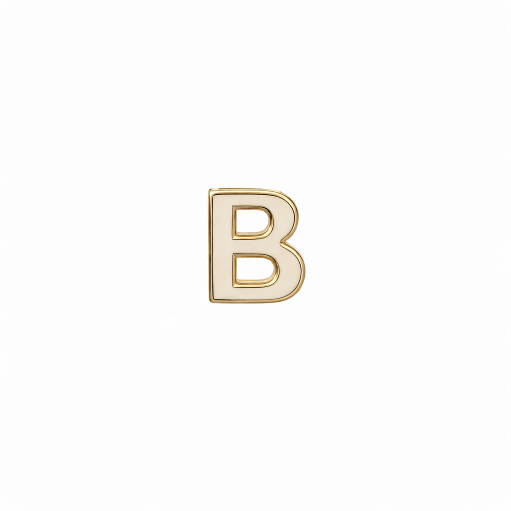 IMG_2657 گردنبند آویز حرف B میناکاری - Image 1