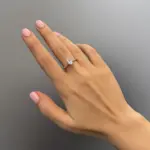 انگشتر نقره سولیتر سواروفسکی 1041-B - Image 5