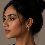 گوشواره نقره جواهر یاقوت 1139 - Image 2