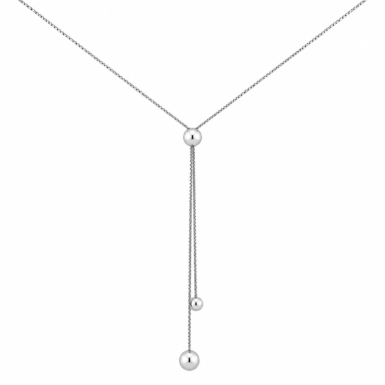 90CB309A-73A7-4A3C-B0A4-CC9272BAAA5D زنجیر نقره سه گوی ونیز 1425-A - Image 1