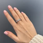 انگشتر نقره جواهر باگت 1042-A - Image 2